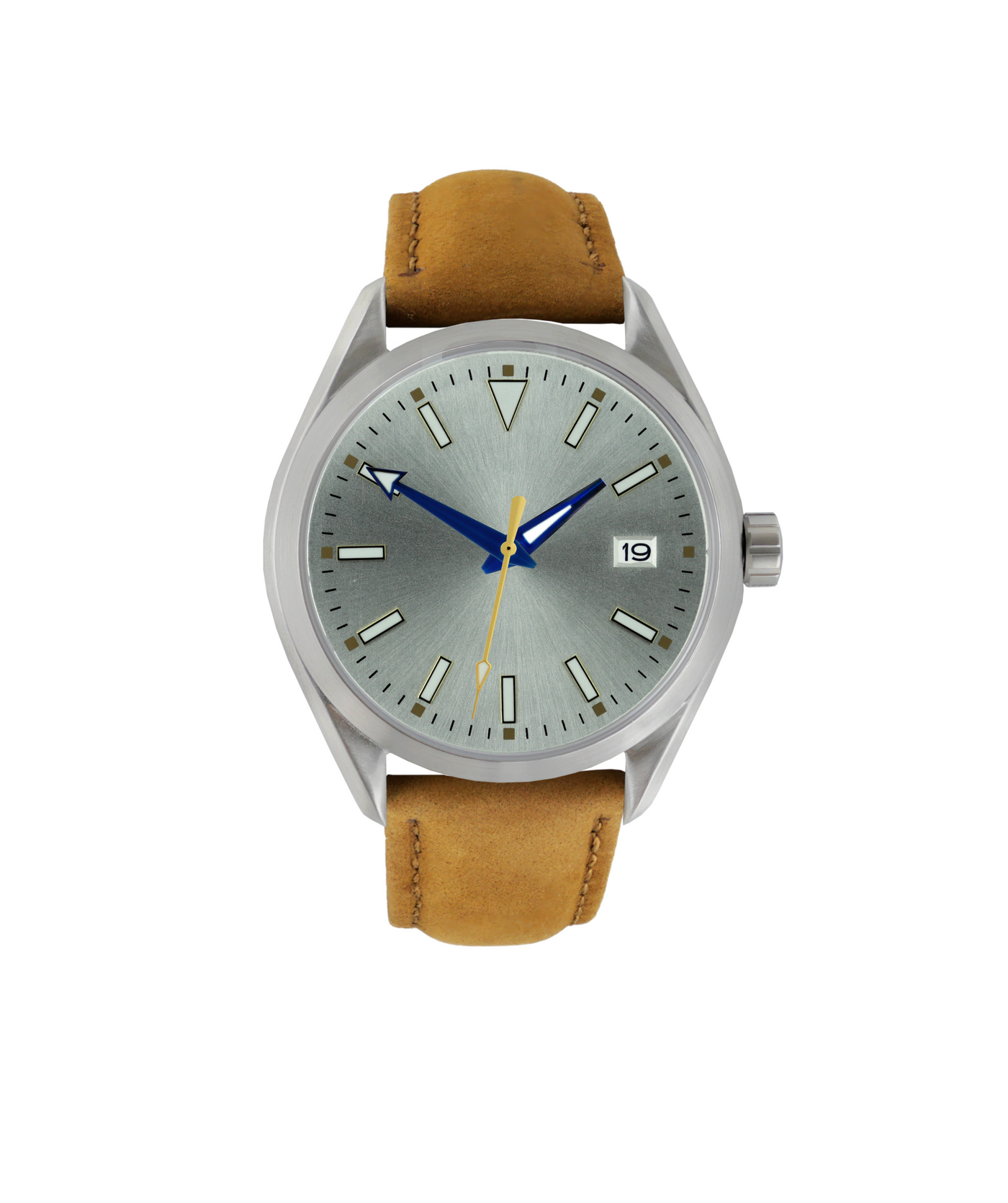 Brushed steel watch sale